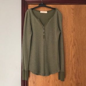 Faded glory army green long sleeve